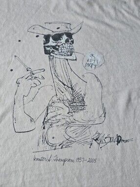 Flying Dog Gonzo Imperial Porter Tee Ralph Steadman Hunter S Thompson Art Sz M